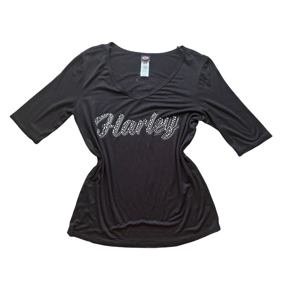 Harley Davidson Bling half sleeve top Large